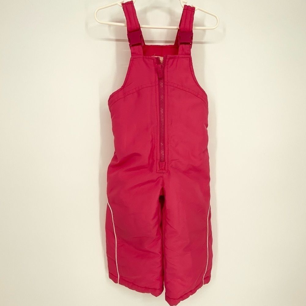 London Fog ski bib or snow bib Hot Pink 12 Mo